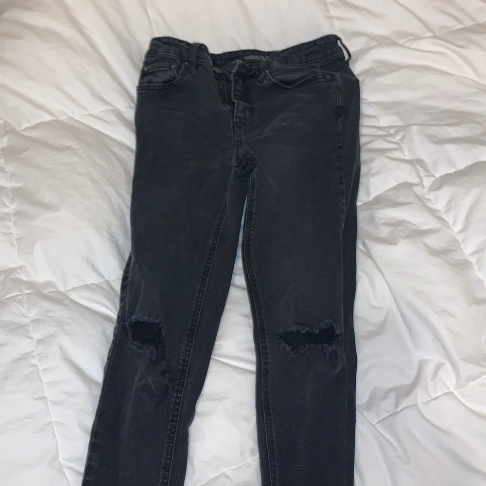 Black ripped jeans